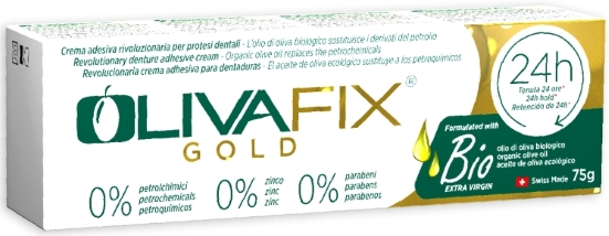 Olivafix gold denture adhesive 75g box